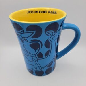 Yogi Bear Jellystone Park Blue Yellow Mug Hanna‎ Barbera Cartoon Collectible